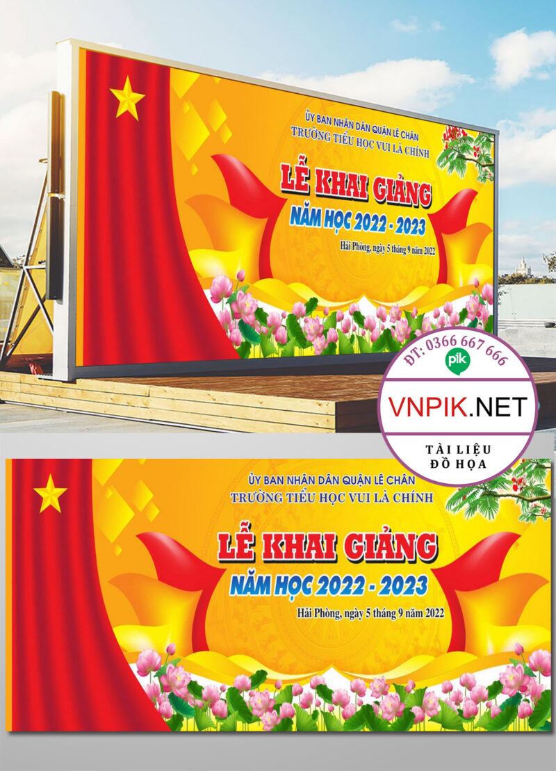 Mẫu Phông Nền Khai Giảng Năm Học Mới File Corel 25