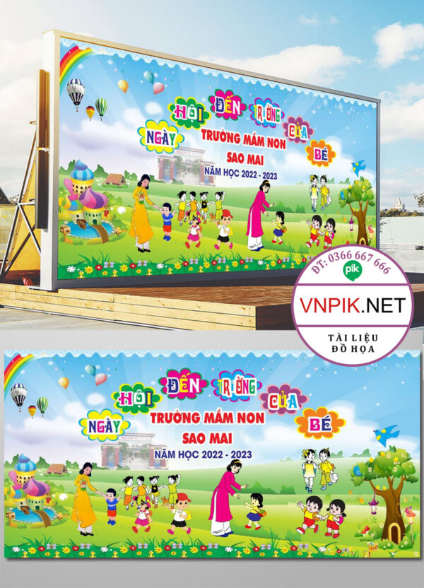 Mẫu Phông Nền Khai Giảng Năm Học Mới File Corel 26