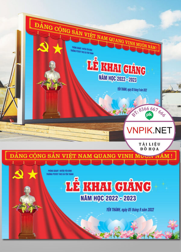 Mẫu Phông Nền Khai Giảng Năm Học Mới File Corel 28