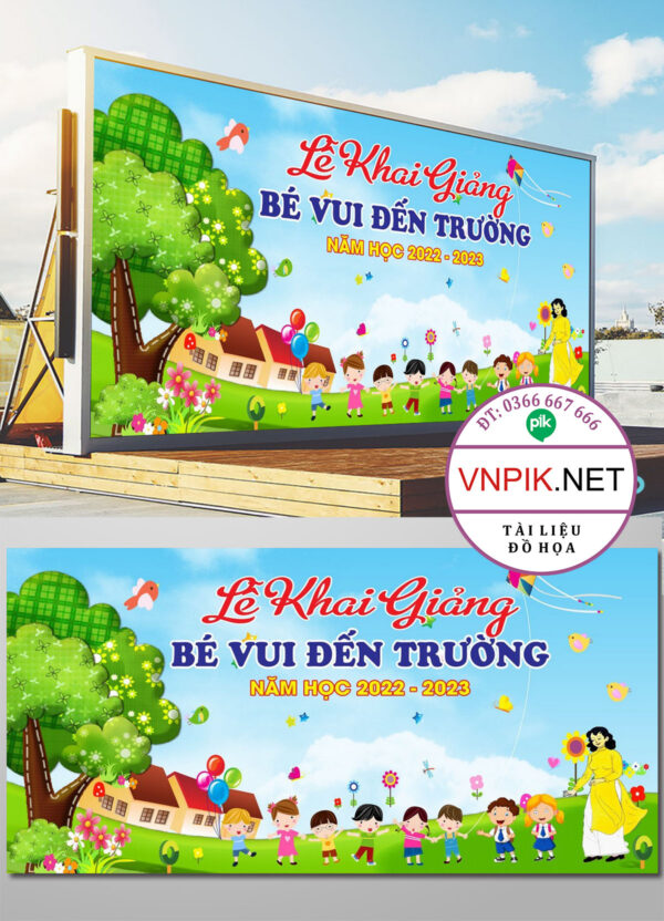 Mẫu Phông Nền Khai Giảng Năm Học Mới File Corel 29