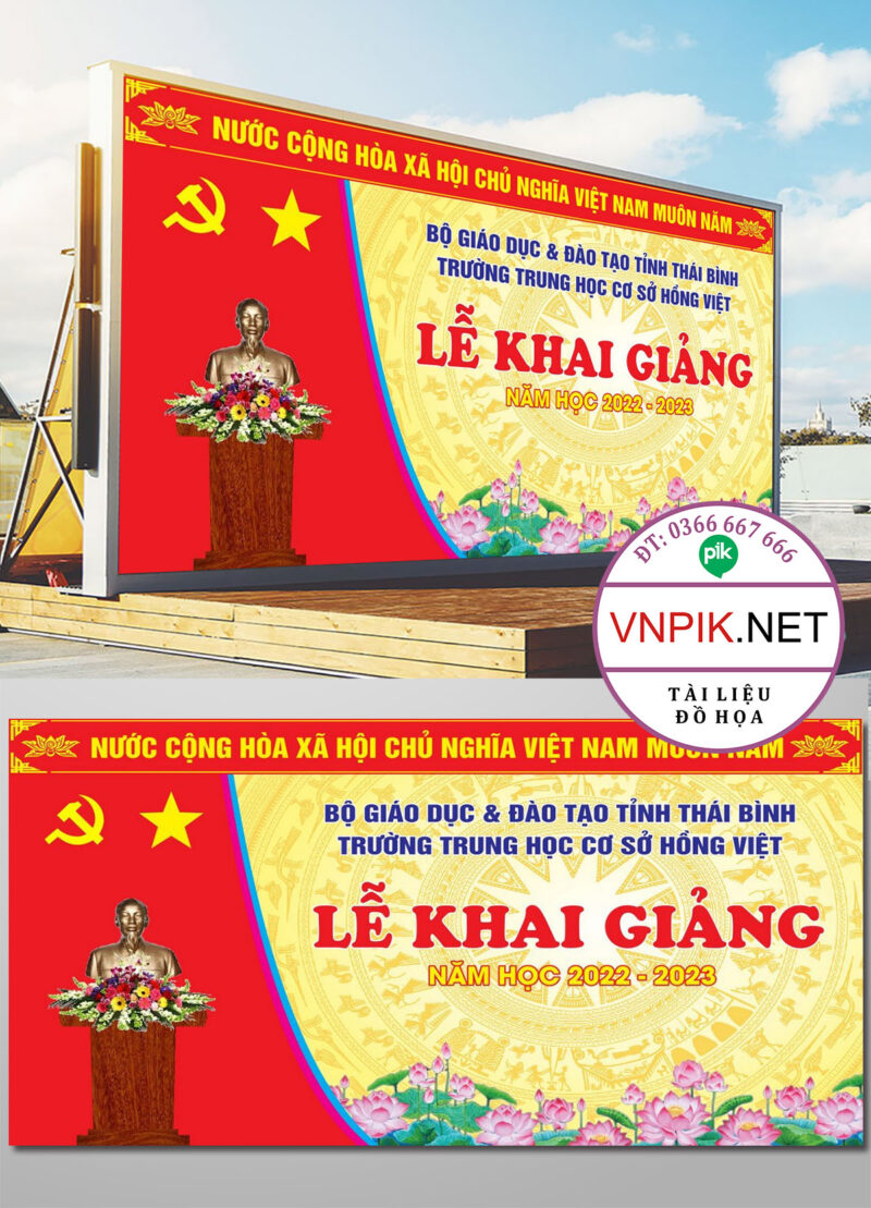 Mẫu Phông Nền Khai Giảng Năm Học Mới File Corel 30