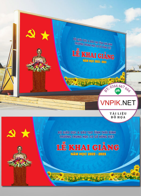 Mẫu Phông Nền Khai Giảng Năm Học Mới File Corel 31