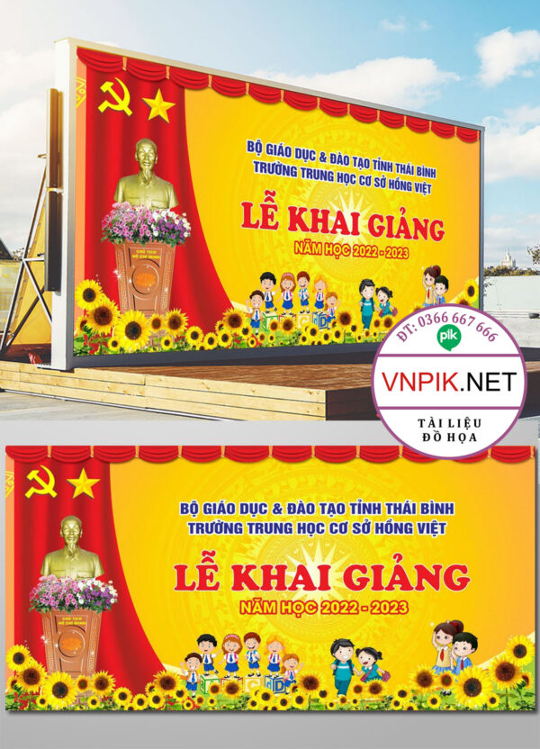 Mẫu Phông Nền Khai Giảng Năm Học Mới File Corel 32