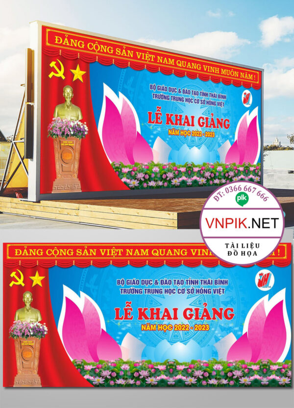 Mẫu Phông Nền Khai Giảng Năm Học Mới File Corel 33