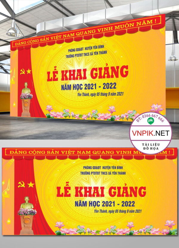 Mẫu Phông Nền Khai Giảng Năm Học Mới File Corel  40