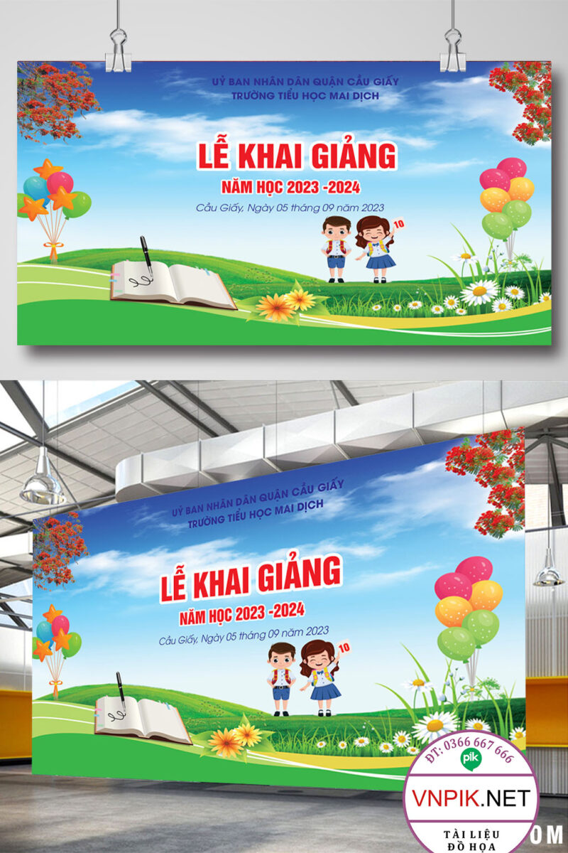 Mẫu Phông Nền Khai Giảng Năm Học Mới File Corel 43