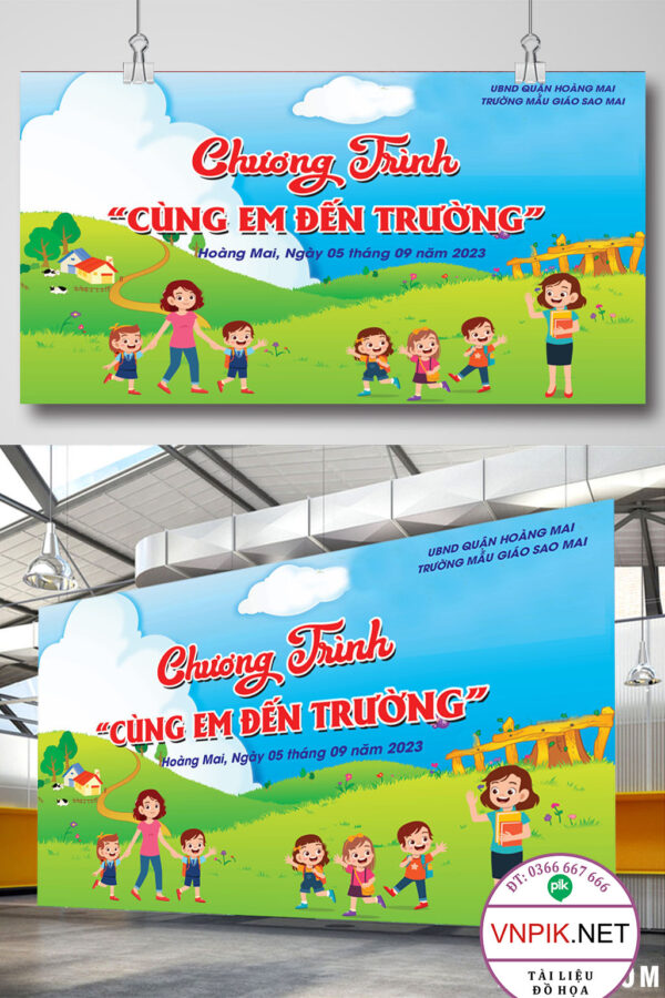 Mẫu Phông Nền Khai Giảng Năm Học Mới File Corel 44