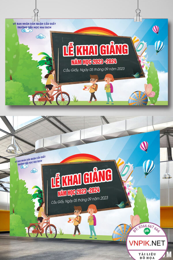 Mẫu Phông Nền Khai Giảng Năm Học Mới File Corel 46