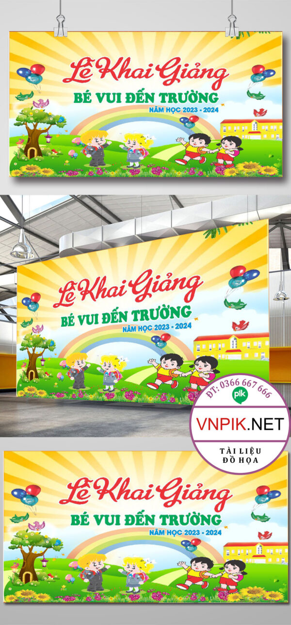 Mẫu Phông Nền Khai Giảng Năm Học Mới File Corel 61