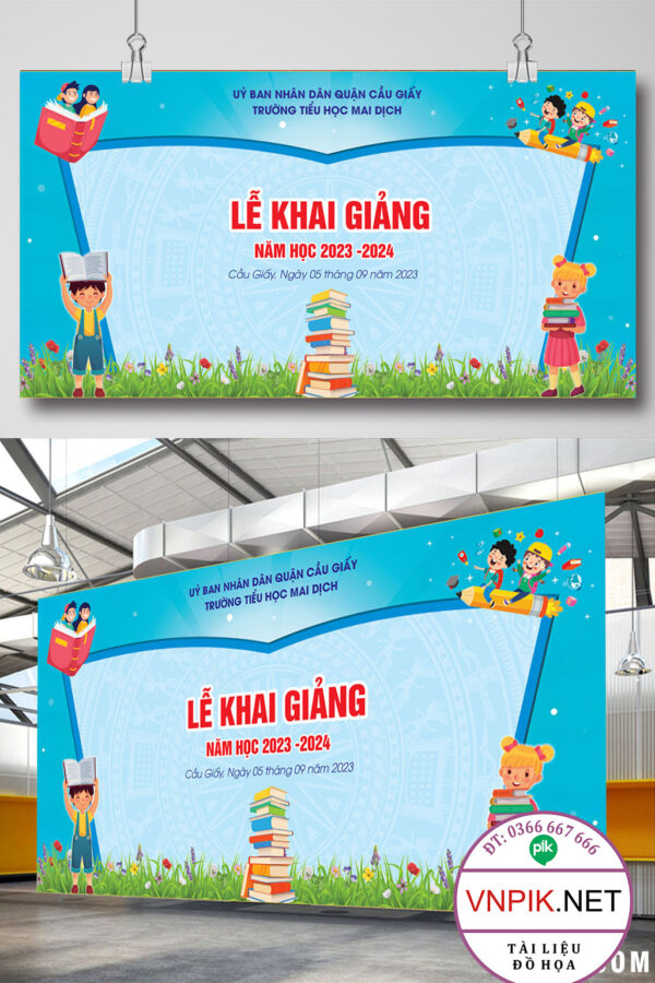 Mẫu Phông Nền Khai Giảng Năm Học Mới File Corel 65