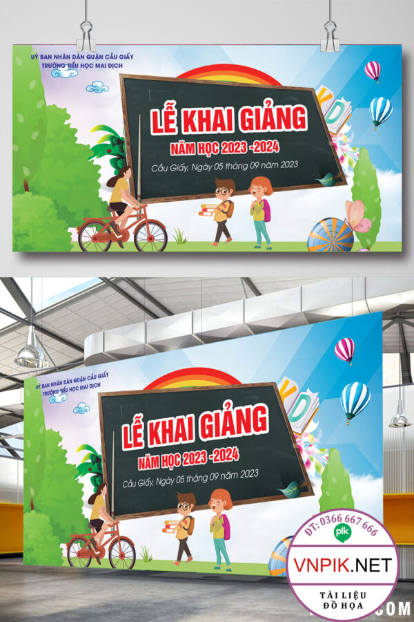 Mẫu Phông Nền Khai Giảng Năm Học Mới File Corel 70