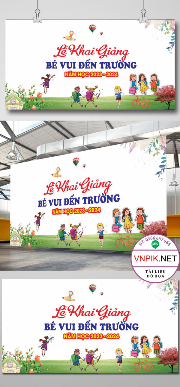 Mẫu Phông Nền Khai Giảng Năm Học Mới File Corel 76