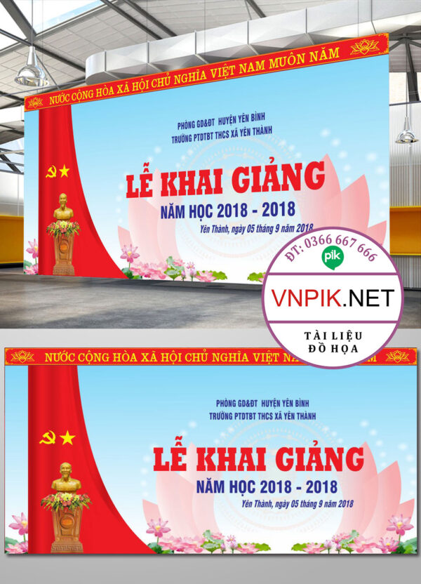 Mẫu Phông Nền Khai Giảng Năm Học Mới File Corel 8