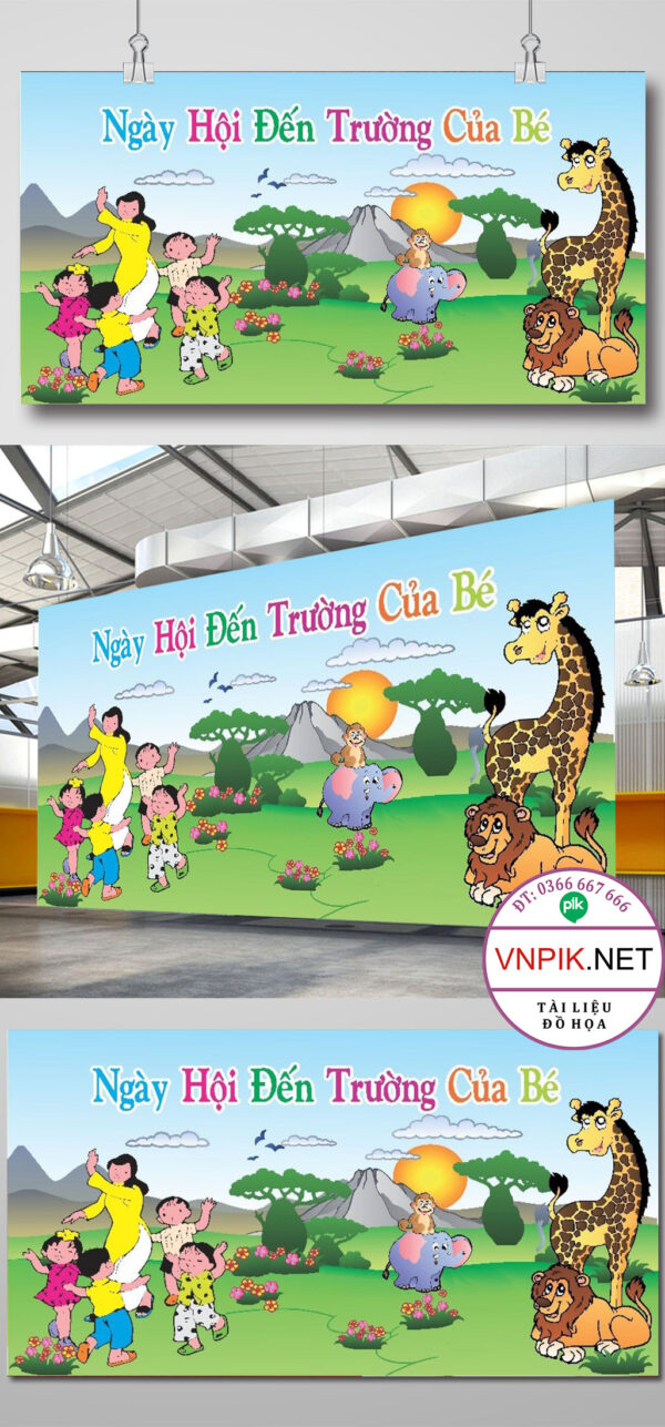 Mẫu Phông Nền Khai Giảng Năm Học Mới File Corel 83