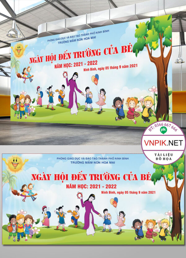 Mẫu Phông Nền Khai Giảng Năm Học Mới File Corel 92