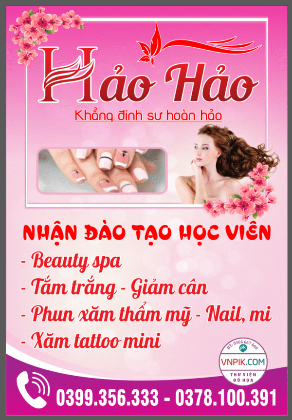 Biển vẫy Hảo Hảo – Tắm trắng giảm cân file PDF & CDR