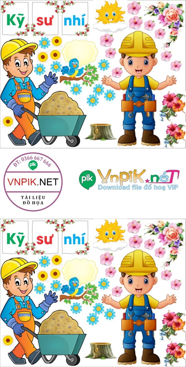 Trang trí phòng học – Kỹ sư nhí file PDF & CDR