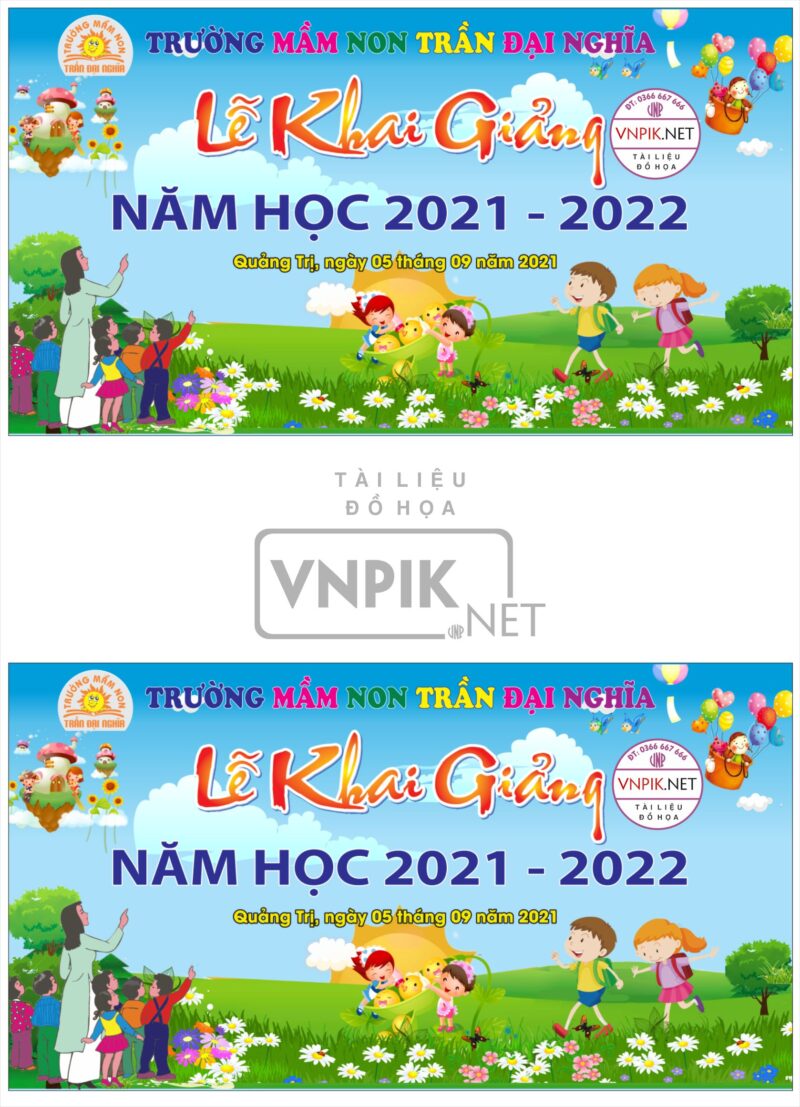 Trường mầm non Trần Đại Nghĩa – Lễ khai giảng file PDF & CDR