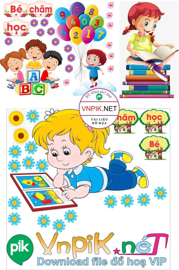 Trang trí phòng học – góc học tập #2 file PDF & CDR