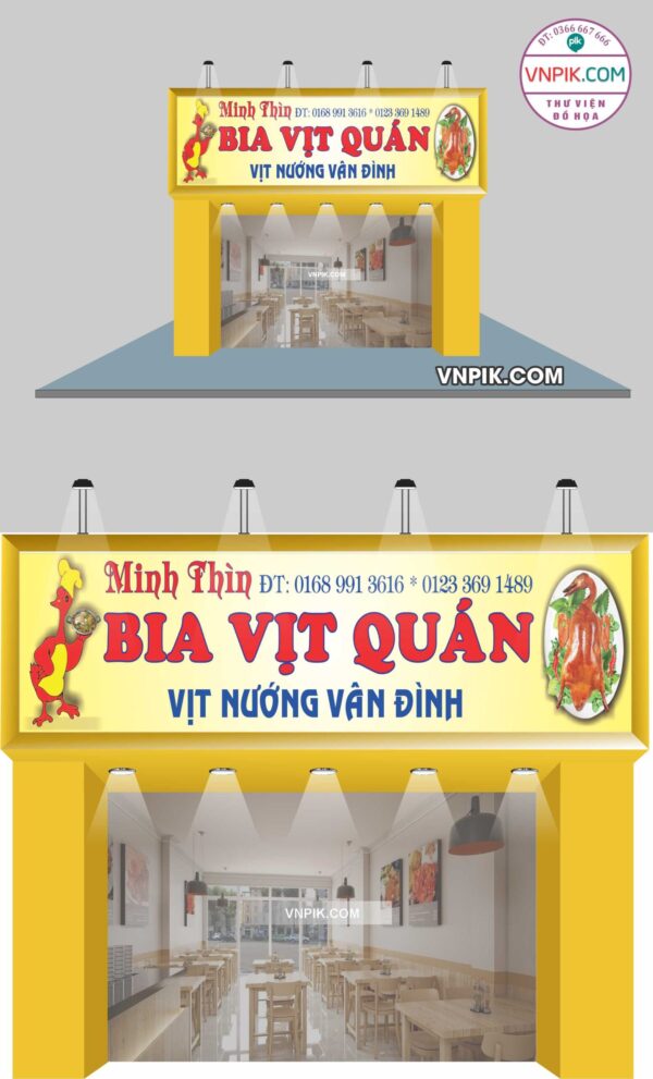 Biển ngang Bia vịt quay minh thìn, thịt nướng vân đình