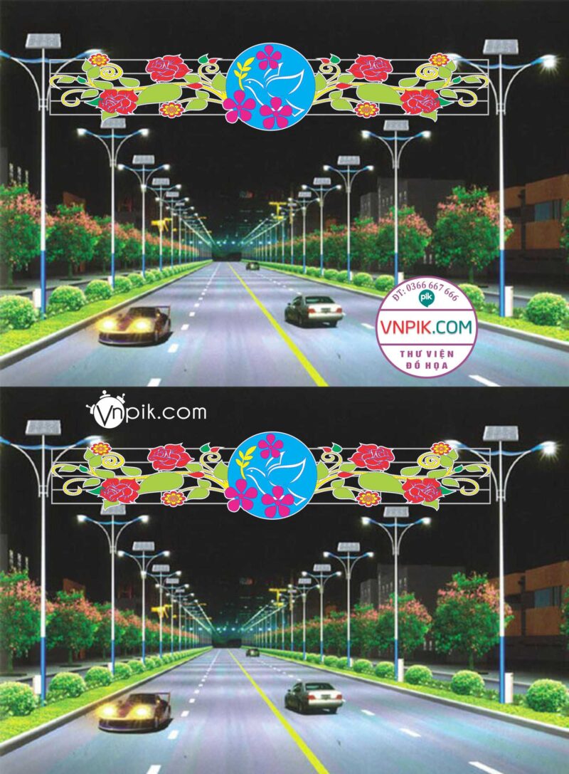 FILE COREL THIẾT KẾ CNC LED TRANG TRÍ ĐƯỜNG PHỐ, CỔNG CHÀO 54
