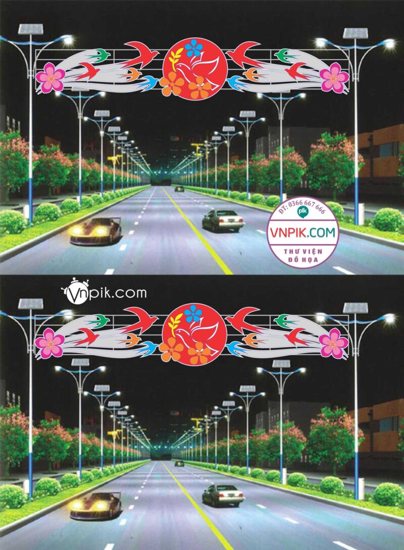 FILE COREL THIẾT KẾ CNC LED TRANG TRÍ ĐƯỜNG PHỐ, CỔNG CHÀO 55