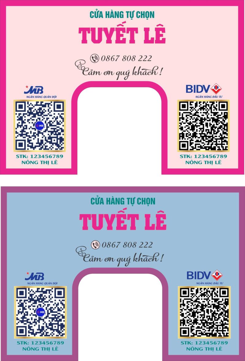 Mẫu Quét QR Chuyển Khoản Mèo Thần Tài Cửa Hàng Tự Chọn Tuyết Lê Mẫu 3