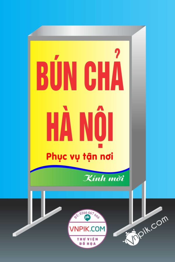 Mẫu biển bún chả hà nội