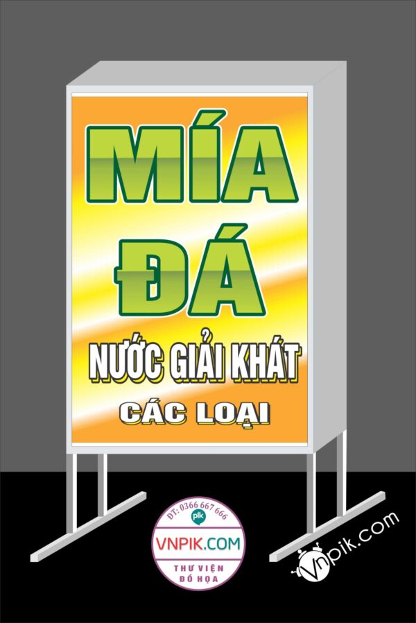 Mẫu biển mía đá, nước giải khát