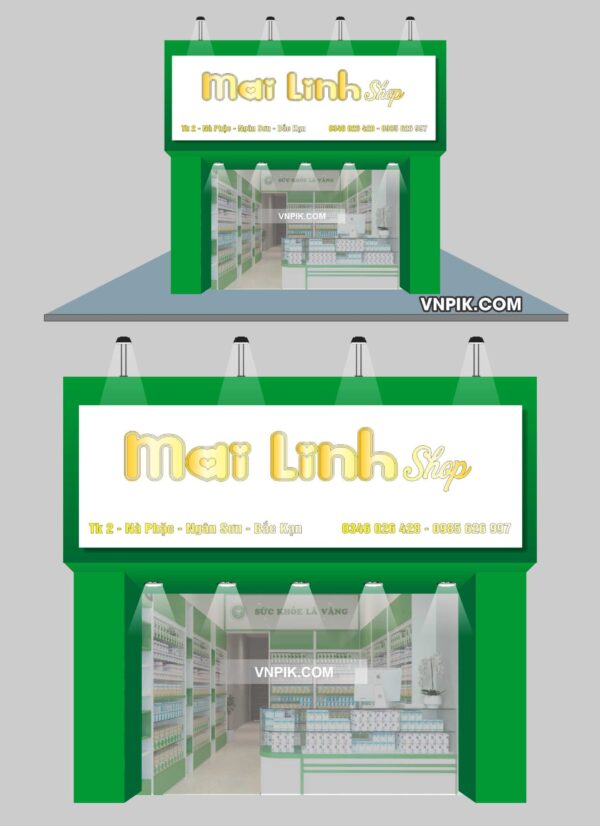 Mẫu biển shop mai linh