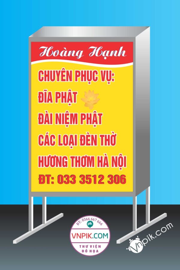 Mẫu biển vẫy hoàng mạnh, chuyên đĩa phật, đài niệm phật, các loại đèn thờ hương thơm hà nội