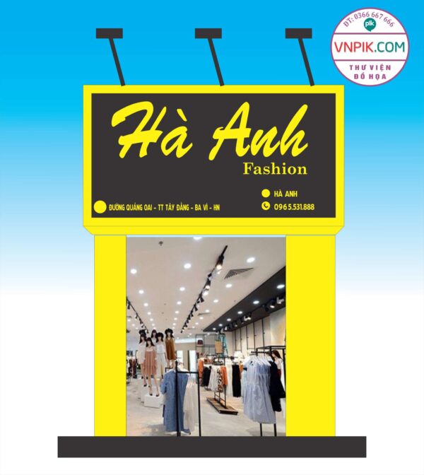 Mẫu market biển hiệu shop hà anh 1