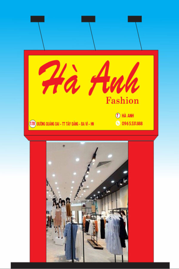Mẫu market biển hiệu shop hà anh 2