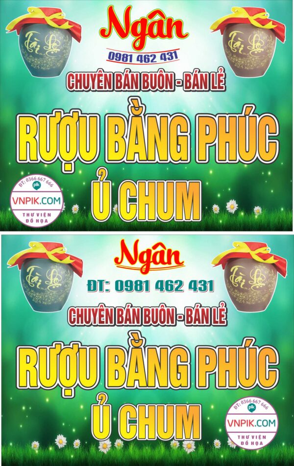 biển bán rượu bằng phúc ủ chum bắc kạn cửa hàng hứa ngân