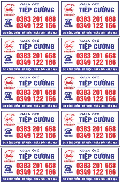 card GALA OTO tiệp cường