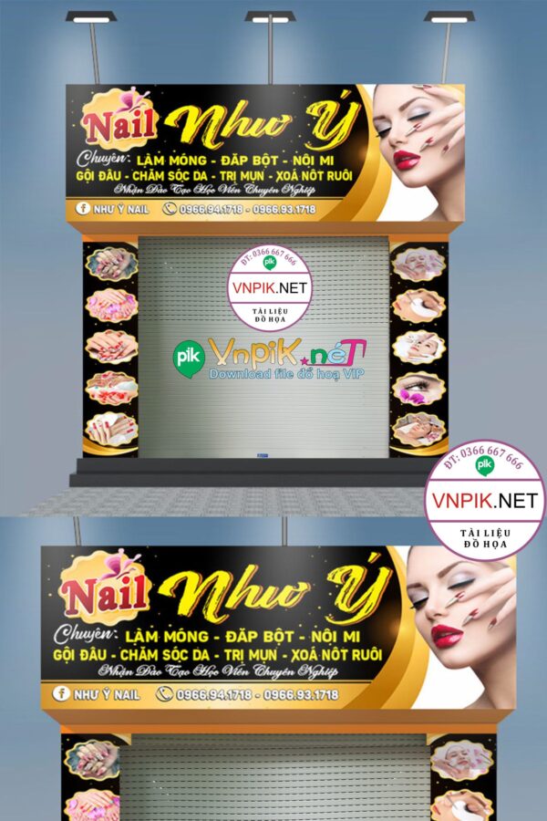 Bảng Hiệu Spa Nail Như Ý file corel cdr