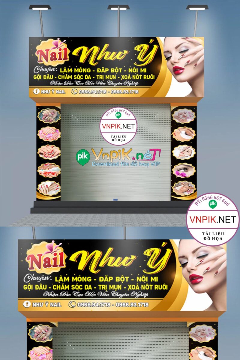 Bảng Hiệu Spa Nail Như Ý file corel cdr