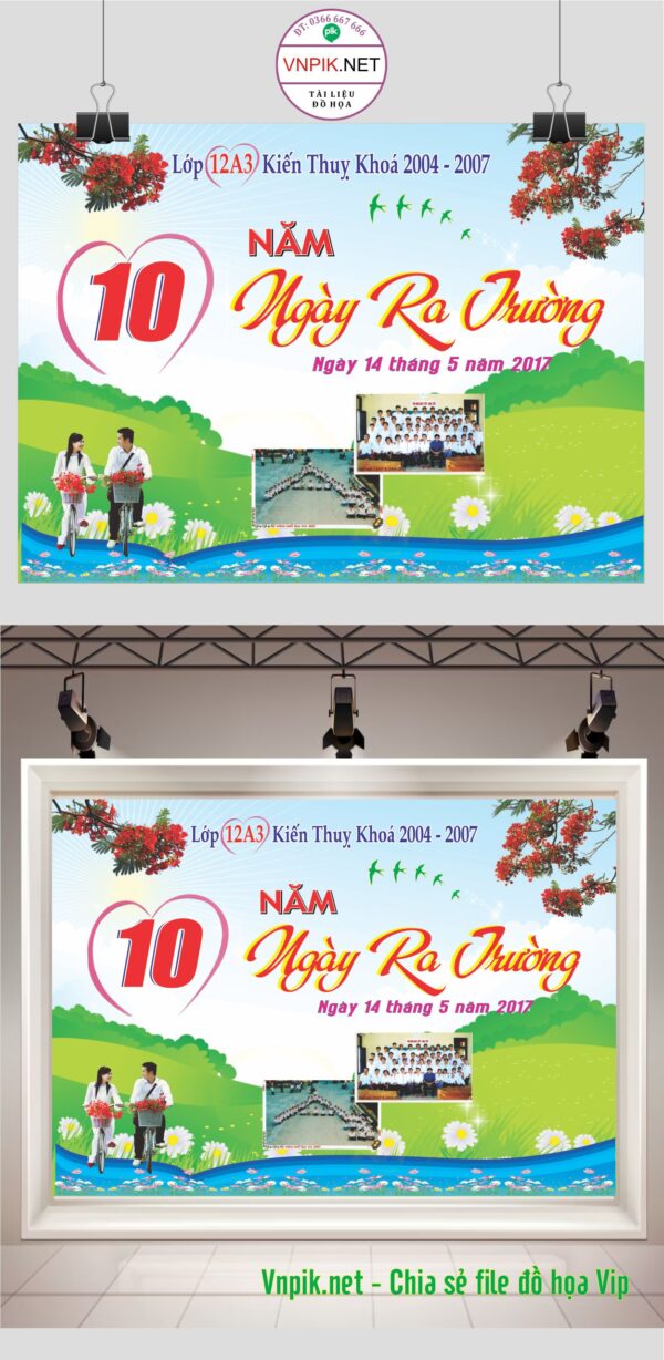 Phông nền kỷ yếu  10 năm ngày ra trường