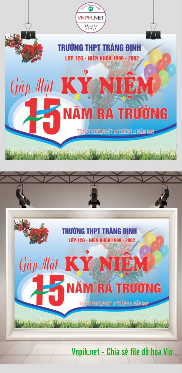 Phông nền kỷ yếu gặp mặt kỷ niệm 15 năm ra trường