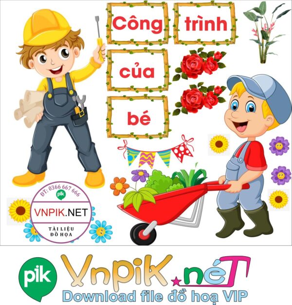 Trang trí phòng học – Công trình của bé file PDF & CDR