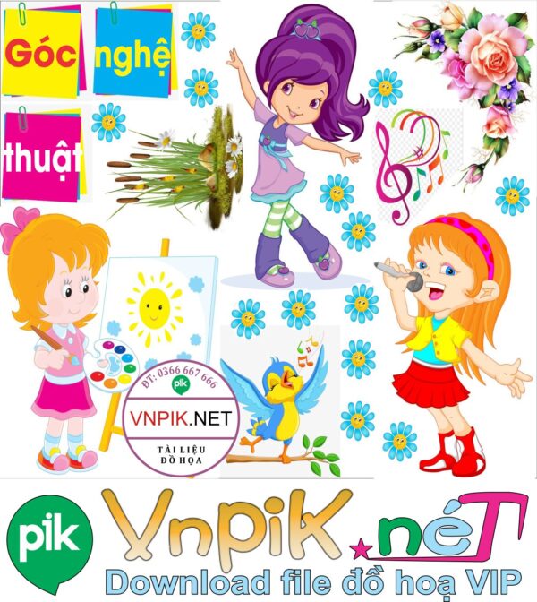 Trang trí phòng học – Góc nghệ thuật file PDF & CDR