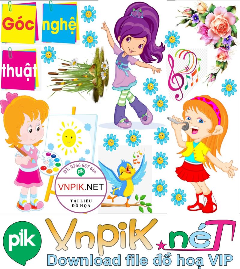 Trang trí phòng học – Góc nghệ thuật file PDF & CDR