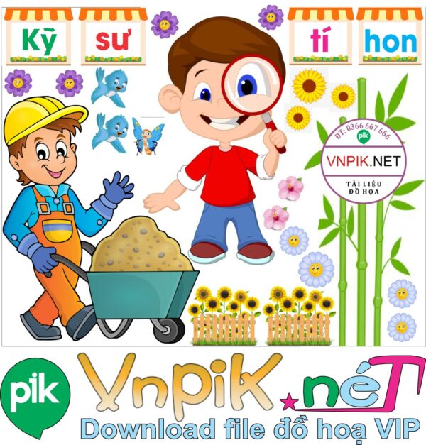Trang trí phòng học – Kỹ sư tí hon #2 file PDF & CDR