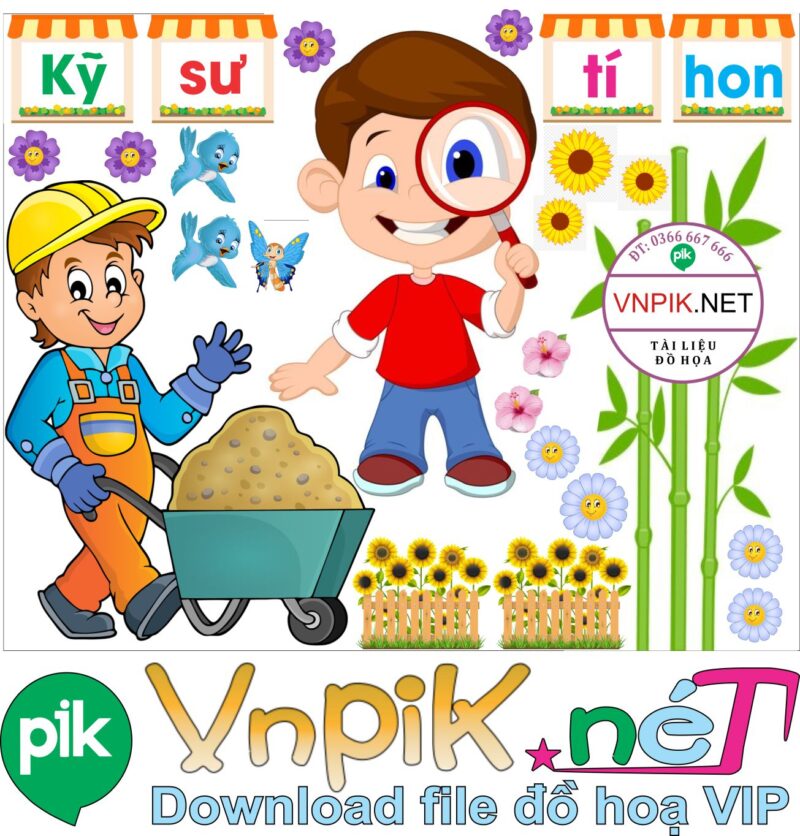 Trang trí phòng học – Kỹ sư tí hon #2 file PDF & CDR