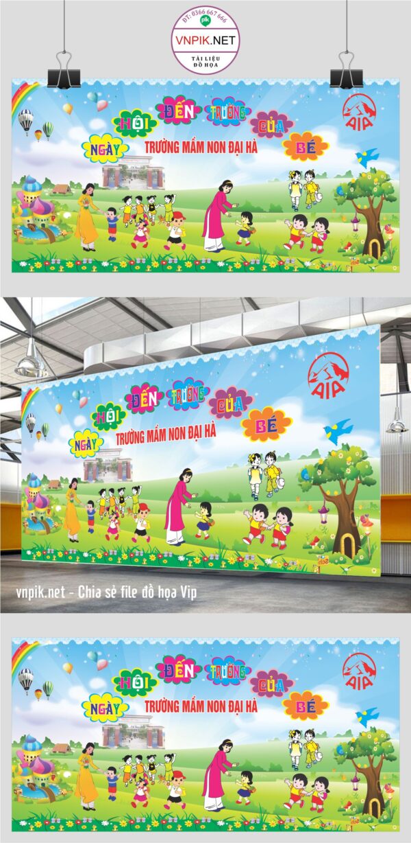 Maket ngày hội đến trường của bé trường đại hà