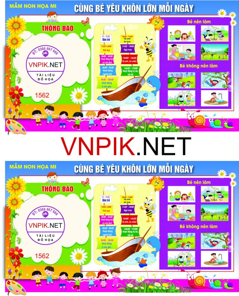 Bảng cùng bé yêu khôn lớn mỗi ngày file PDF & CDR