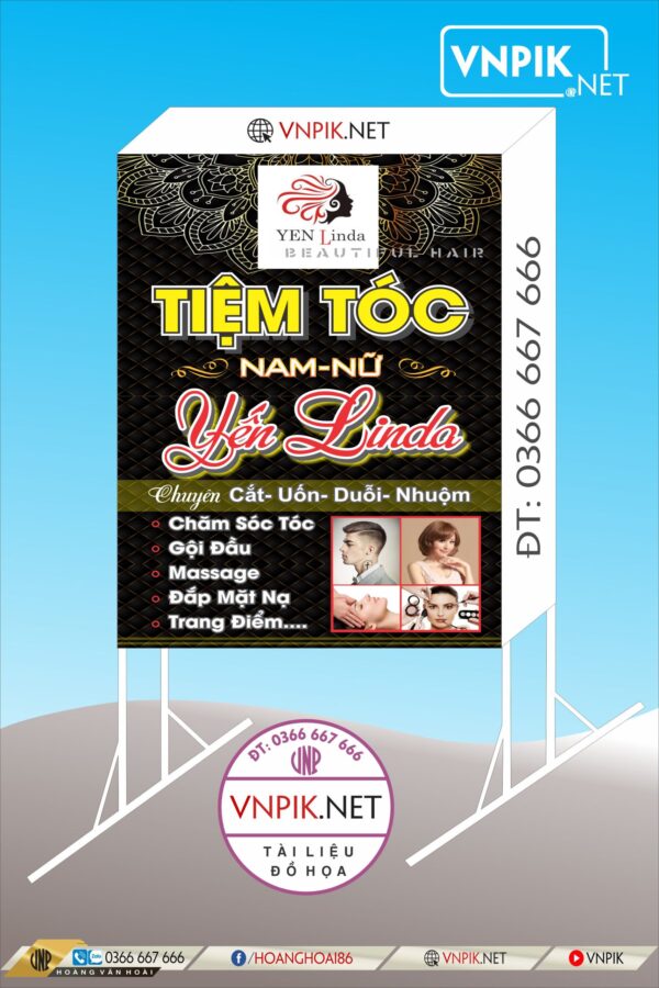 Bộ biển vẫy tiệm tóc nam nữ Yến linh