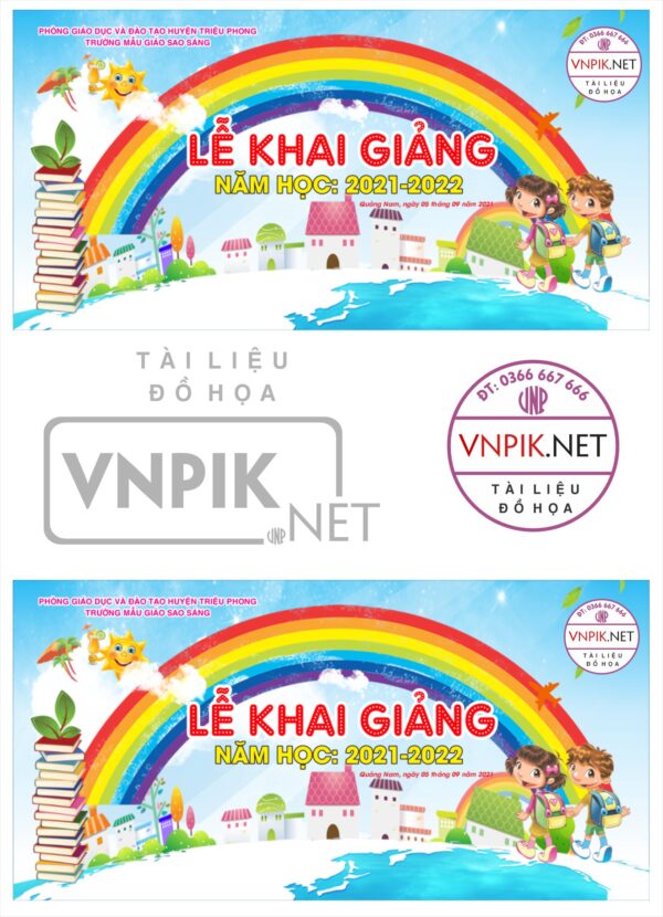 Trường mẫu giáo Sao Sáng chào mừng năm học mới #3 file PDF & CDR