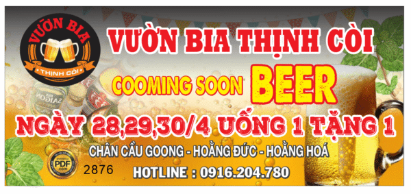 Market vườn bia Thịnh Còi cooming soon Beer file corel